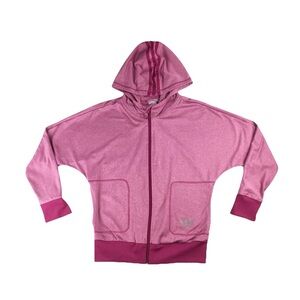 Womens Jacket Size Small Adidas Heather Magenta Gray Trefoil Full Zip